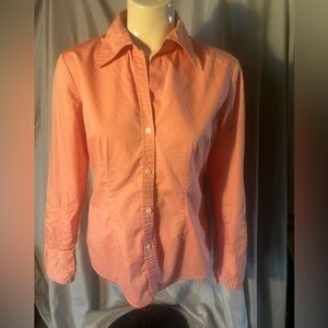 New York & Company Coral Button-Up Blouse